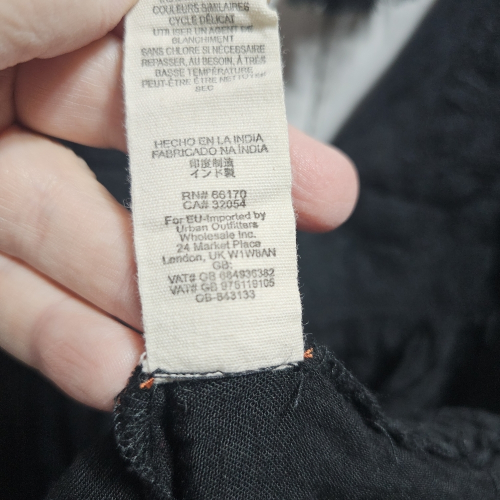 Free People Sugarpie Sexy Black Cotton Swissdot Embroidered Mini Dress Size XS. - Picture 11 of 13